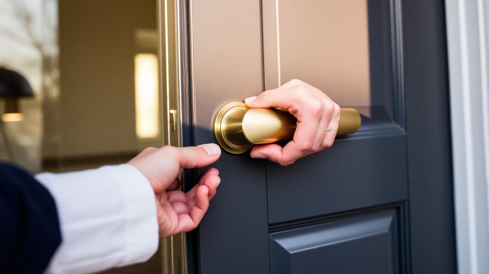 Smart lock op de voordeur van een vakantiewoning